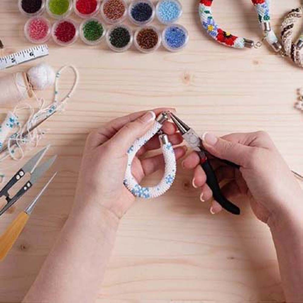 Jewelry Making Kit Professional - ชุดเครื่องมือช่างทำเครื่องประดับ 19 ชิ้น อุปกรณ์เสริมงานฝีมือ กระเป๋าสีดำ คีม
