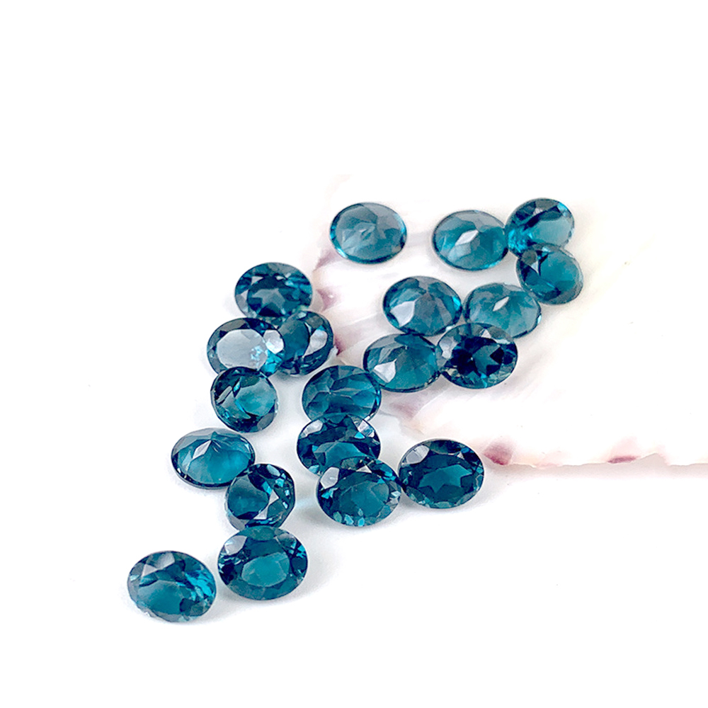 Jewelry Making In London - Semi-Precious หินธรรมชาติ Topaz London Blue รอบ
