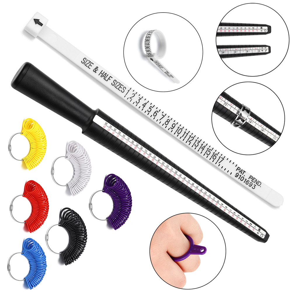 Jewelry Making Kit Professional - Professional เครื่องประดับเครื่องมือเครื่องวัดแหวน Mandrel Stick Finger ไม้บรรทัดแหวน