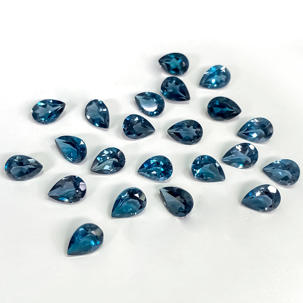 Jewelry Making In London - พลอยแท้ธรรมชาติทรงลูกแพร์ 20 ชิ้น ขนาด 3x5 มม.-5x7
