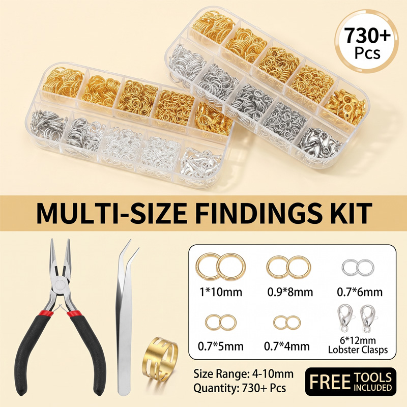 Jewelry Making Knots - ชุดอุปกรณ์ 12 ชิ้นสำหรับทำเครื่องประดับ DIY พร้อมที่คีบลูกปัดและเครื่องมือจัดแต่งลูกปัด