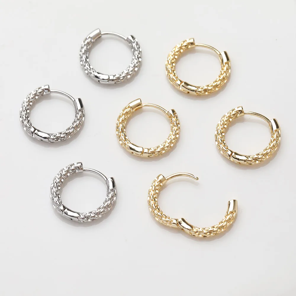 Jewelry Making Knots - ต่างหูห่วงตะขอเกี่ยวหูสวยงาม4ชิ้นเครื่องประดับแบบทำมืออุปกรณ์เสริมชุบทอง18K ทำจากทองเหลือง18K ขนาด18mm