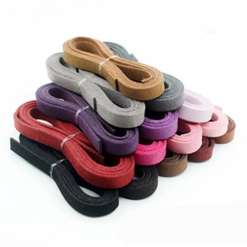 Bead Mat Velvet - 10มม. แบน FaXu หนังลูกไม้ด้ายหนัง Faux หนังนิ่มสายกำมะหยี่ลูกปัด