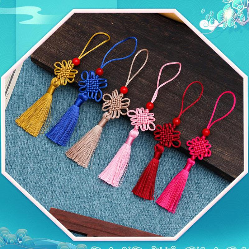 Jewelry Making Knots - พู่ไหมจีน 5 ชิ้น พู่ประดับลูกปัดขนาดเล็ก สำหรับตกแต่งผ้าม่าน งานฝีมือ