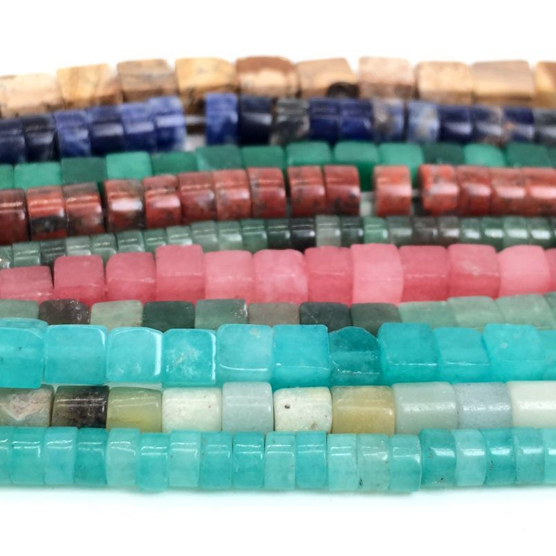 Jewelry Making Amazon - ลูกปัดหินธรรมชาติ Sodalite Amazon คริสตัลแบน Rondelle รอบสแควร์รูปร่างหลวม