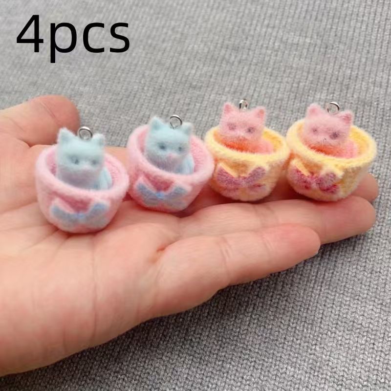 จี้แมวเรซิน 3D แบบนุ่ม 4 ชิ้น  - Jewelry Making Factory บทวิจารณ์และราคา