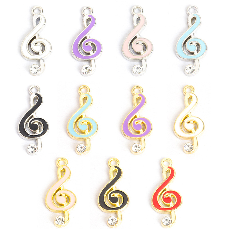 100 ชิ้น/ล็อต จี้รูปโน้ตดนตรี  - Jewelry Making Notes บทวิจารณ์และราคา