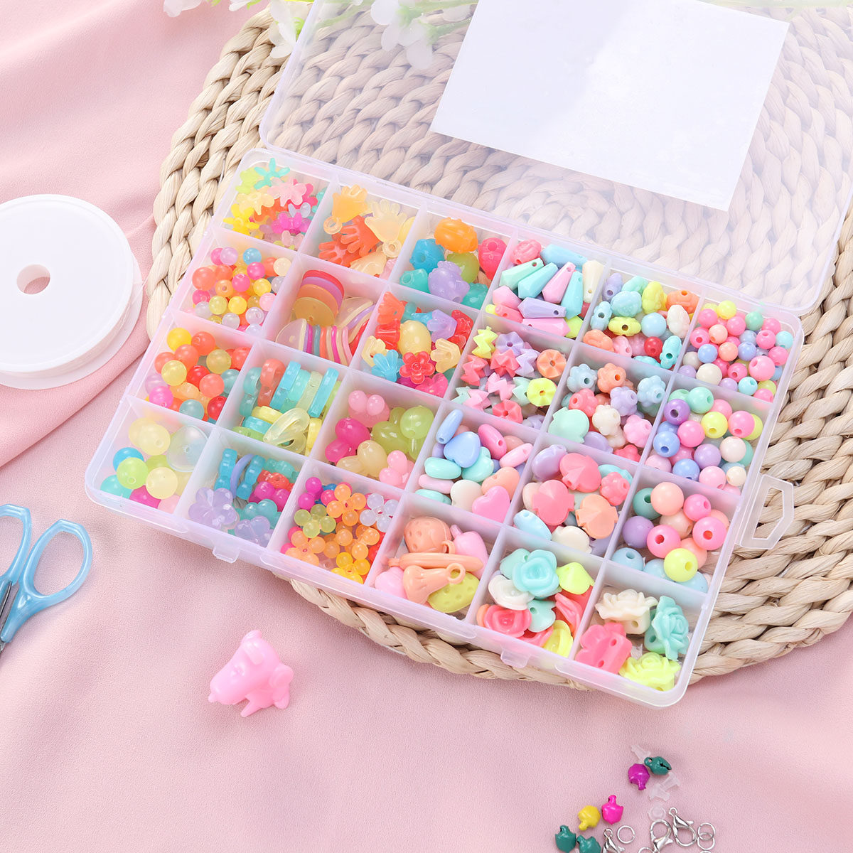 ชุดลูกปัด DIY 520 ชิ้น สำหรับท - Jewelry Making Kit For Kids บทวิจารณ์และราคา