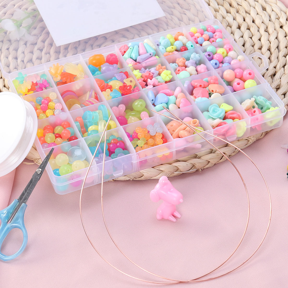ชุดลูกปัด DIY 520 ชิ้น สำหรับท - Jewelry Making Kit For Kids บทวิจารณ์และราคา