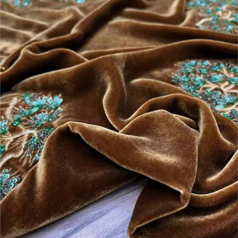 ผ้าไหมสีเขียวกํามะหยี่อุตสาหกร - Bead Mat Velvet บทวิจารณ์และราคา