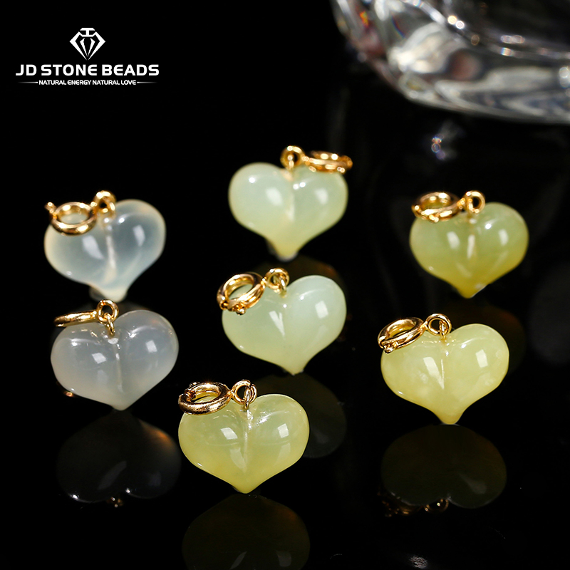 1ชิ้นจี้หินธรรมชาติสีเขียวอ่อน - Jewelry Making Light บทวิจารณ์และราคา