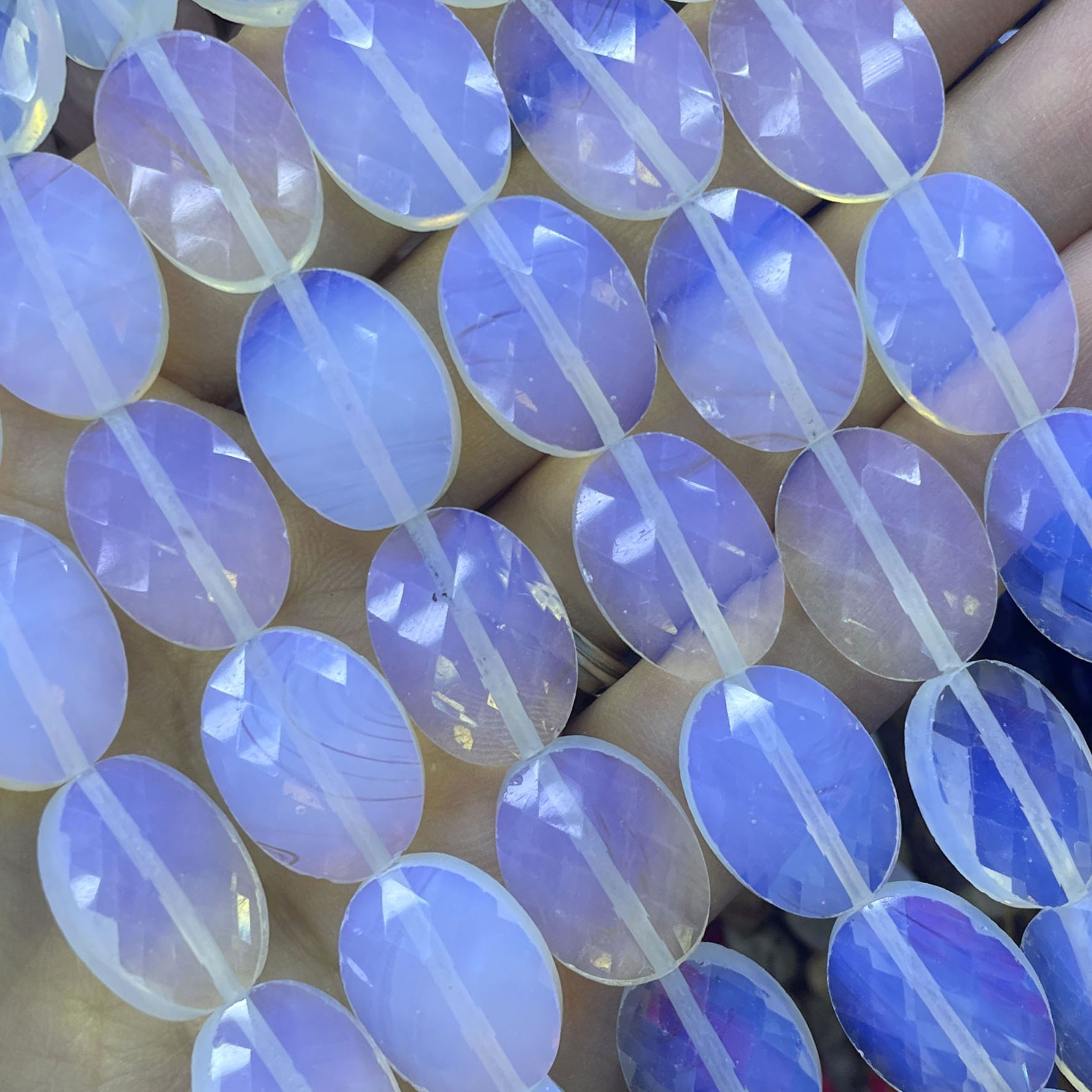 ลูกปัดหินธรรมชาติทรงรีเหลี่ยมเ - Jewelry Making Amazon บทวิจารณ์และราคา