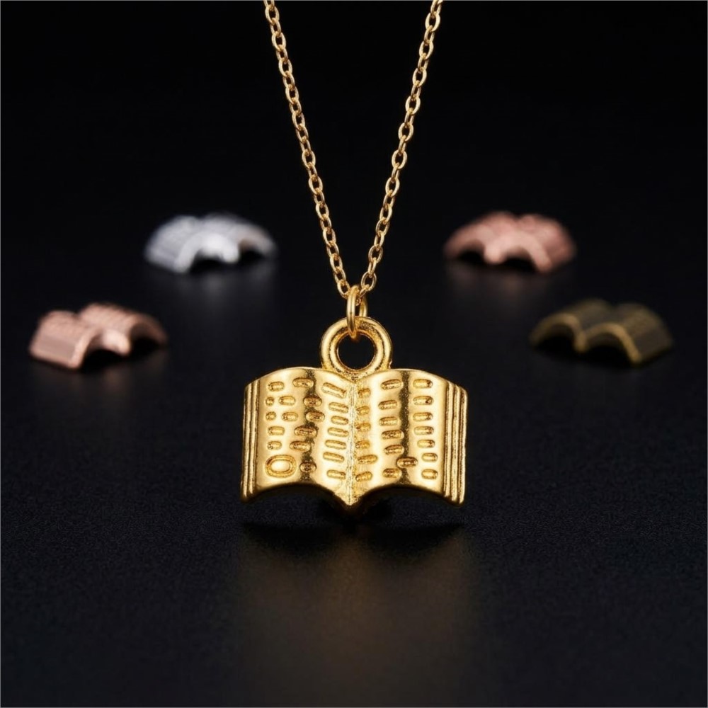 จี้โลหะรูปหนังสือสไตล์วินเทจ 1 - Jewelry Making Guide Book บทวิจารณ์และราคา