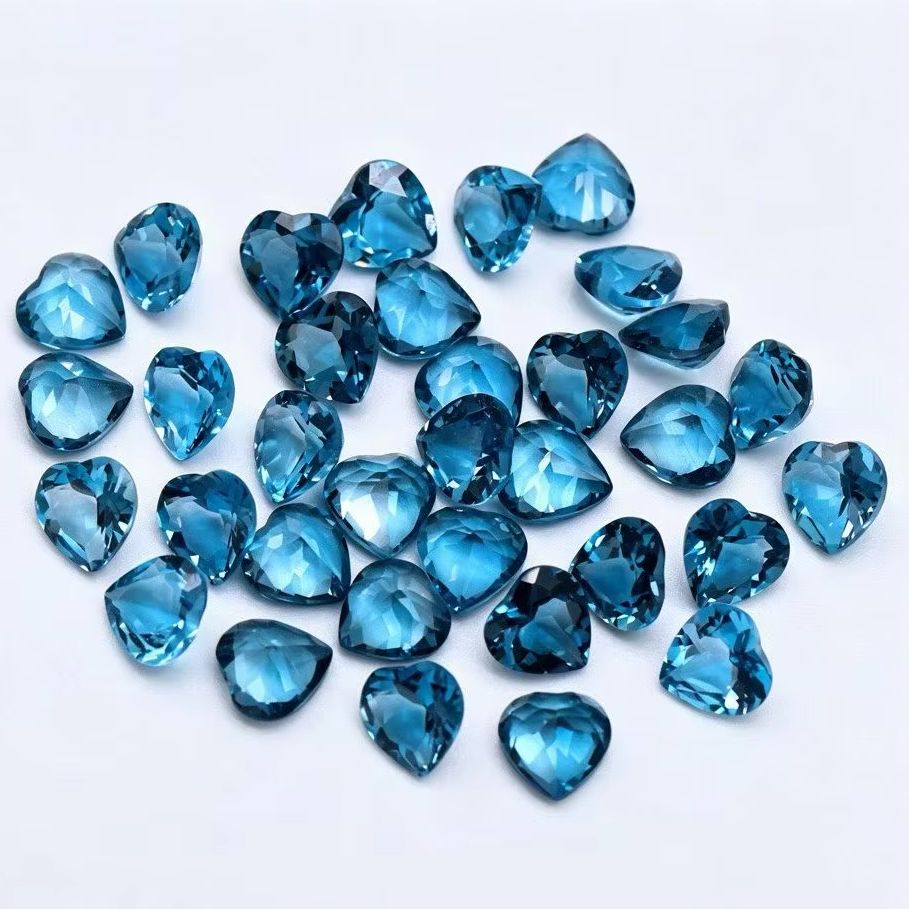 พลอยโทแพซลอนดอนบลูทรงหัวใจธรรม - Jewelry Making In London บทวิจารณ์และราคา