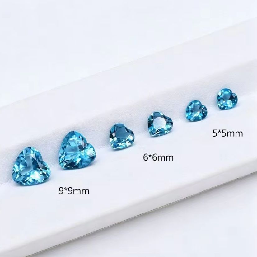พลอยโทแพซลอนดอนบลูทรงหัวใจธรรม - Jewelry Making In London บทวิจารณ์และราคา