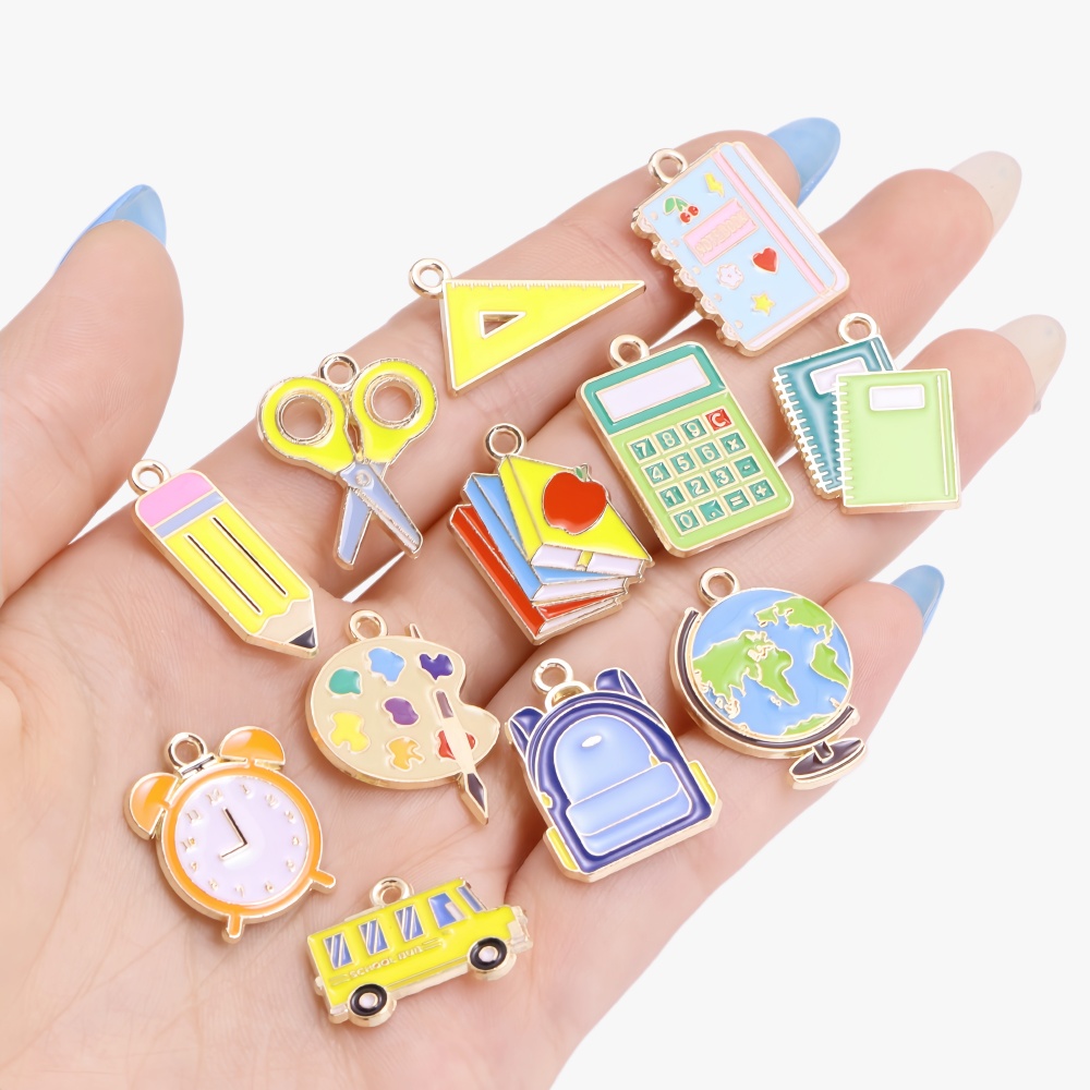 จี้เคลือบลายรถบัส กระเป๋าเป้ ด - Jewelry Making Guide Book บทวิจารณ์และราคา
