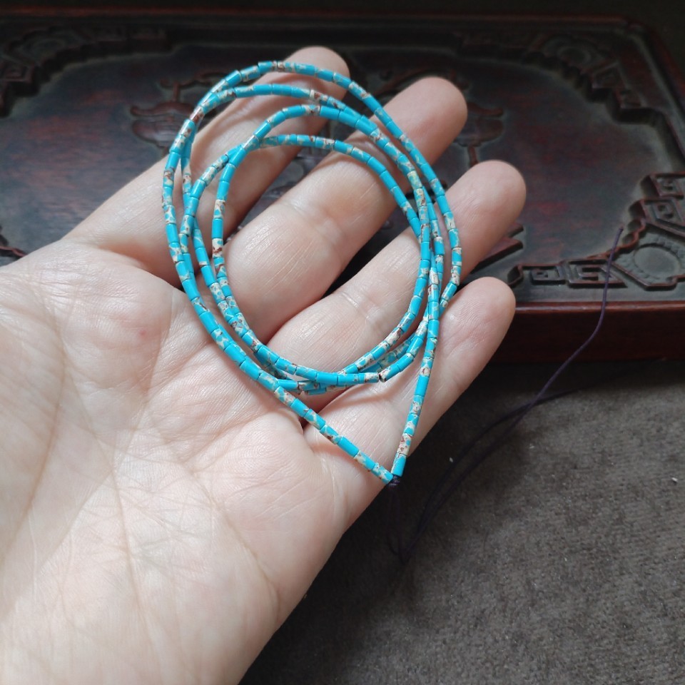 ลูกปัดลายทางสีฟ้าอ่อนสไตล์วินเ - Jewelry Making Light บทวิจารณ์และราคา