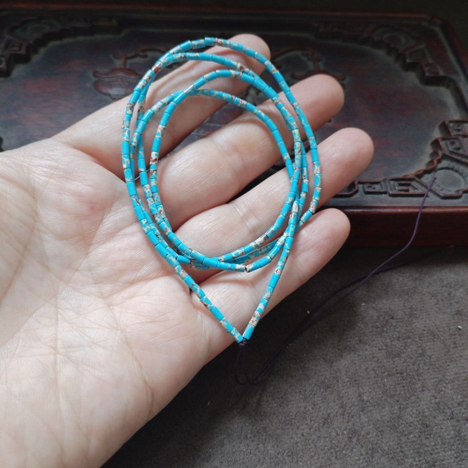 ลูกปัดลายทางสีฟ้าอ่อนสไตล์วินเ - Jewelry Making Light บทวิจารณ์และราคา