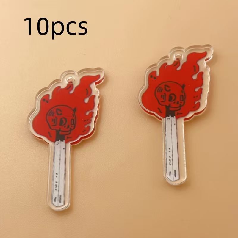 จี้อะคริลิคทรงหัวกะโหลก 10 ชิ้ - Jewelry Making Factory บทวิจารณ์และราคา