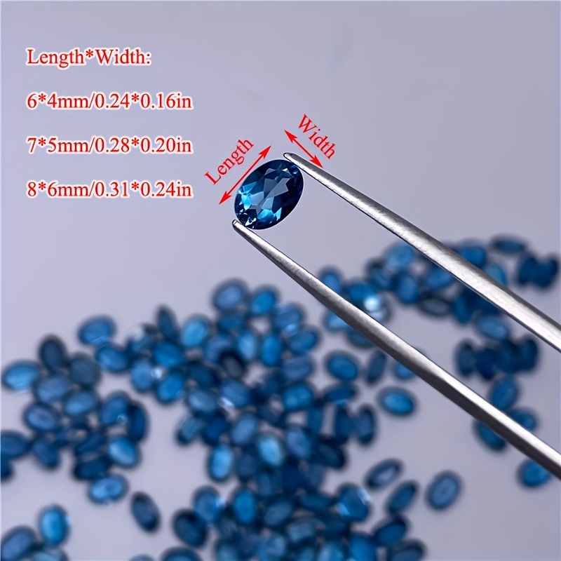1ชิ้นธรรมชาติลอนดอนบลูโทพาส-รู - Jewelry Making In London บทวิจารณ์และราคา