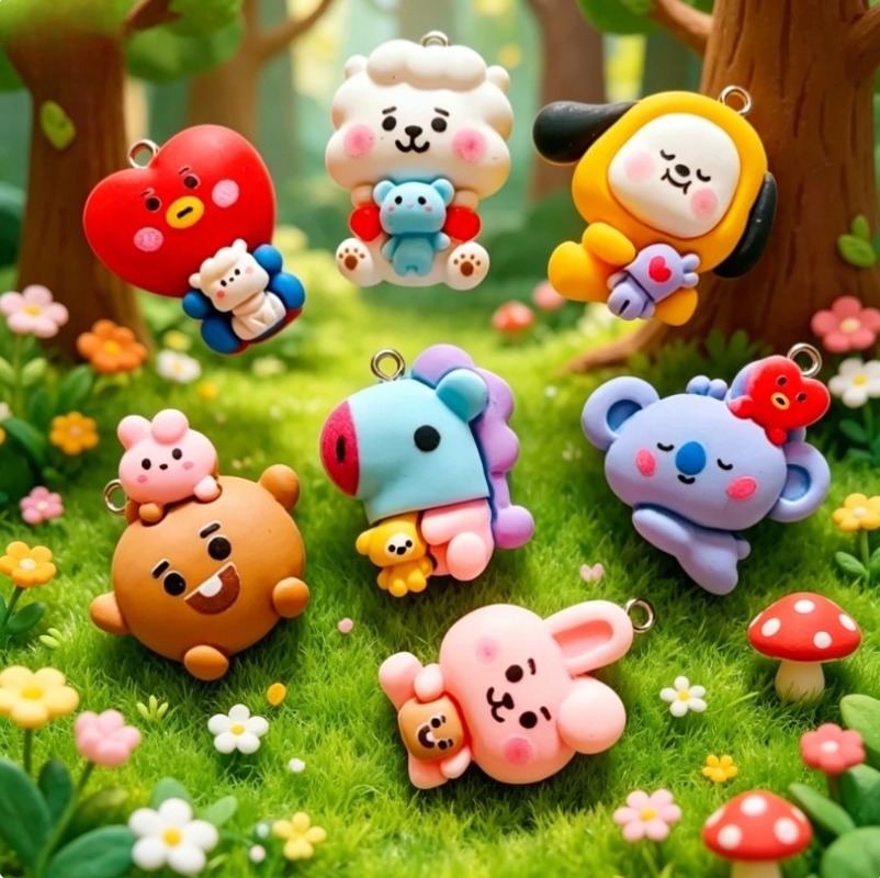 ชุด 7 ชิ้น BT21 ชาร์มการ์ตูนเร - Jewelry Making Factory บทวิจารณ์และราคา