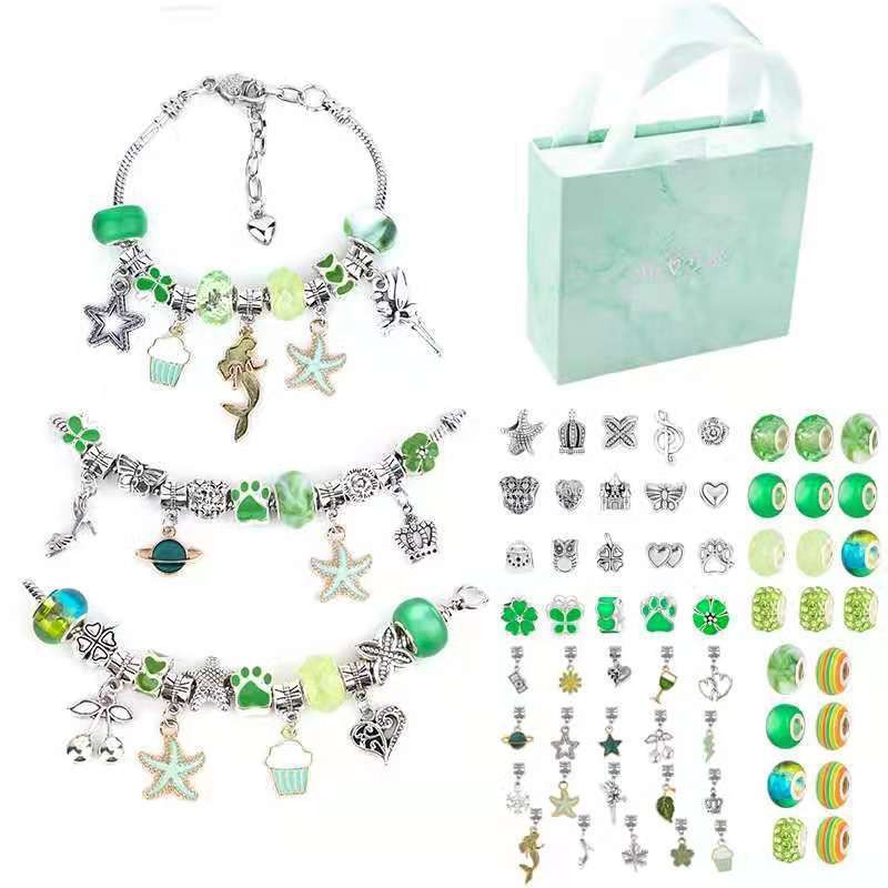 ชุดทำสร้อยข้อมือเสน่ห์อุปกรณ์ท - Jewelry Making Kit For Kids บทวิจารณ์และราคา