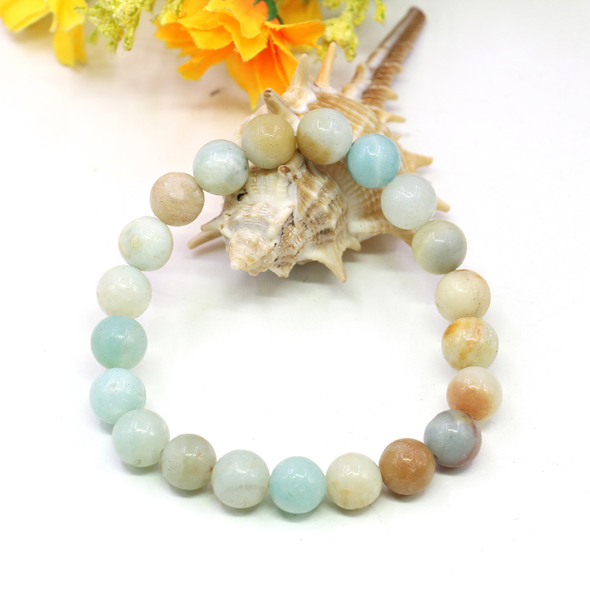 สร้อยข้อมือลูกปัดหินอาเกตสีน้ำ - Jewelry Making Amazon บทวิจารณ์และราคา