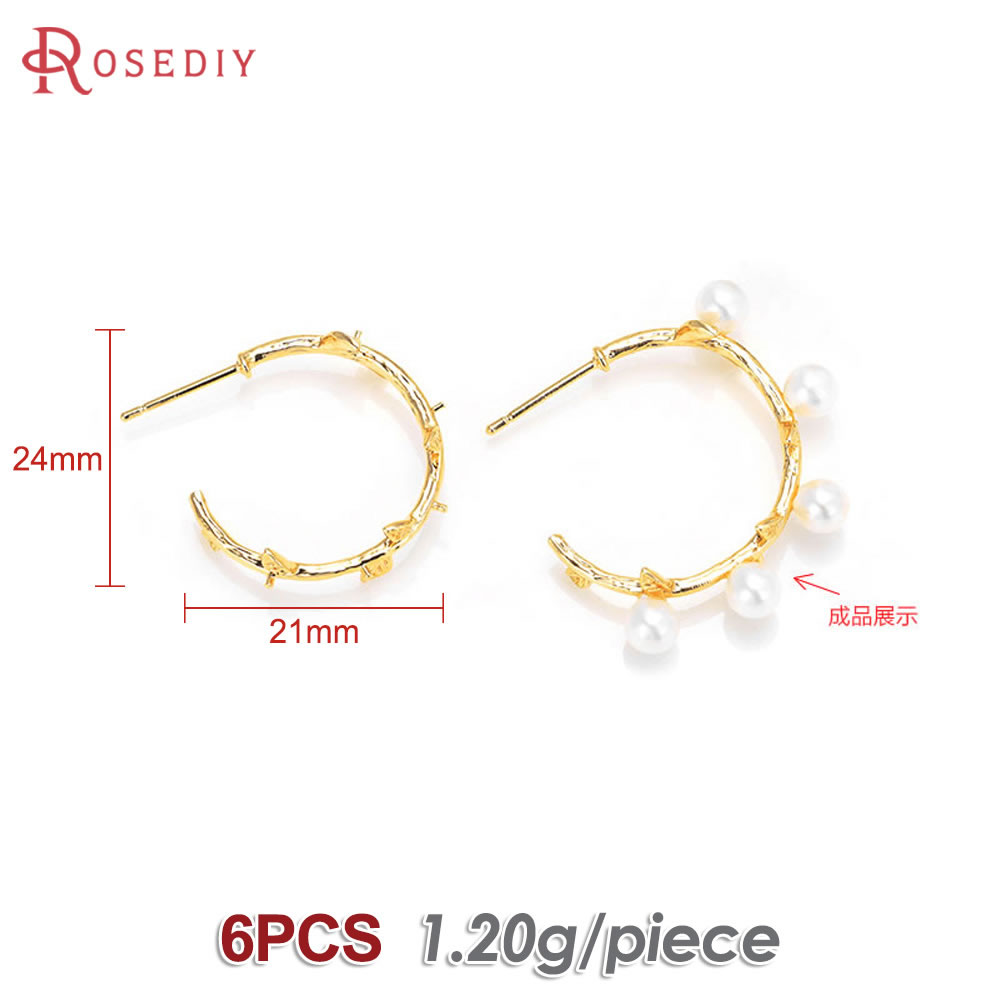 6PCS 18K Gold สีทองเหลืองครึ่ง - Jewelry Making Set บทวิจารณ์และราคา