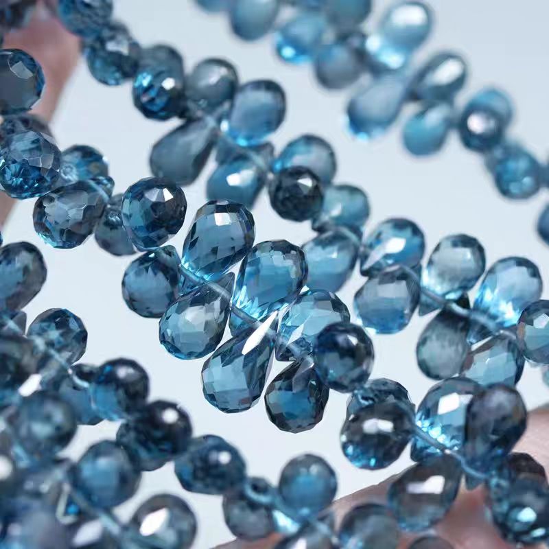 ลูกปัดโทแพซสีน้ำเงินลอนดอน 6A  - Jewelry Making In London บทวิจารณ์และราคา