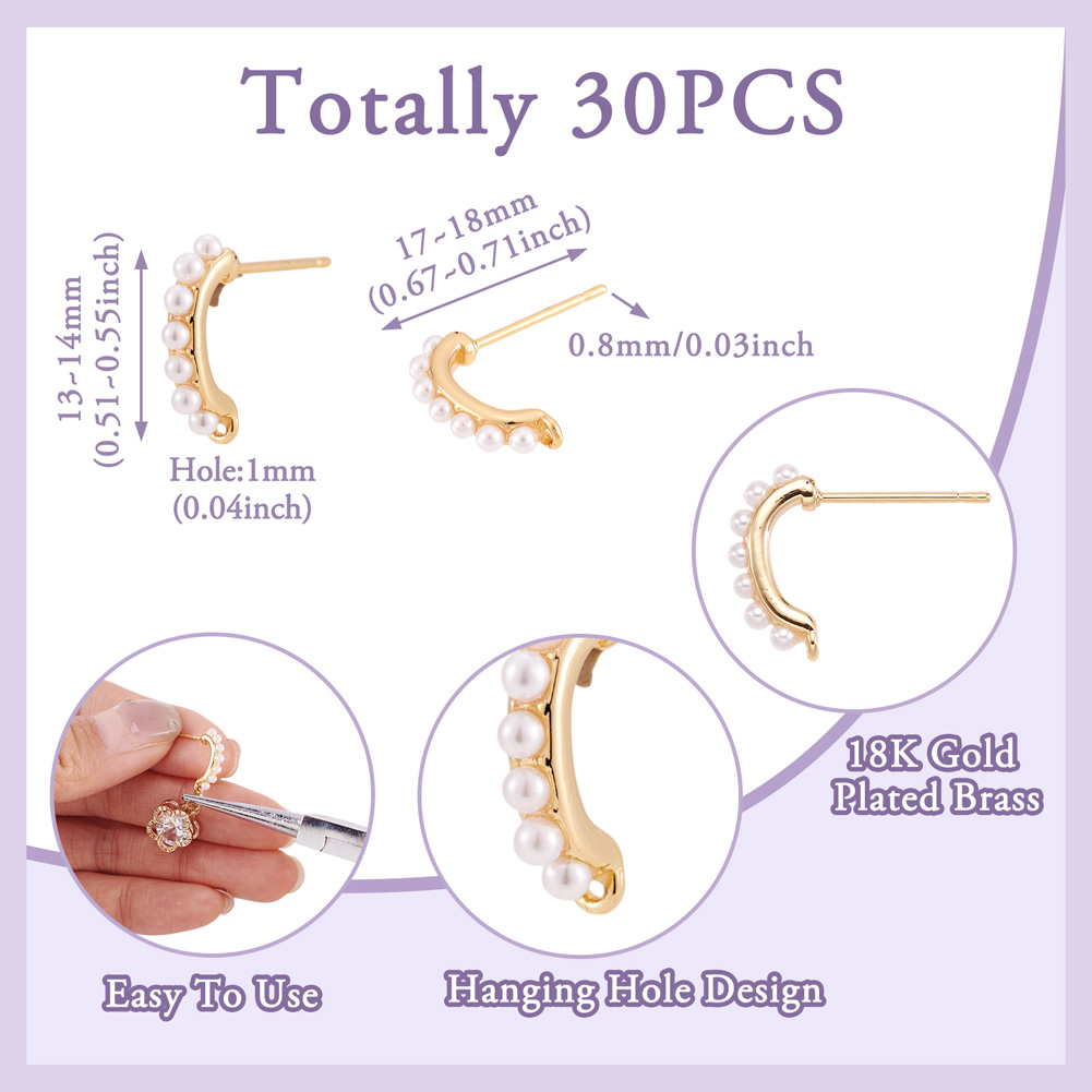 30 ชิ้น ตัวล็อกต่างหูทองเหลือง - Jewelry Making Set บทวิจารณ์และราคา
