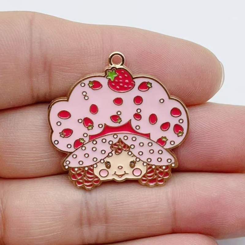 10 ชิ้น จี้โลหะเคลือบลายสตรอว์ - Jewelry Making Factory บทวิจารณ์และราคา