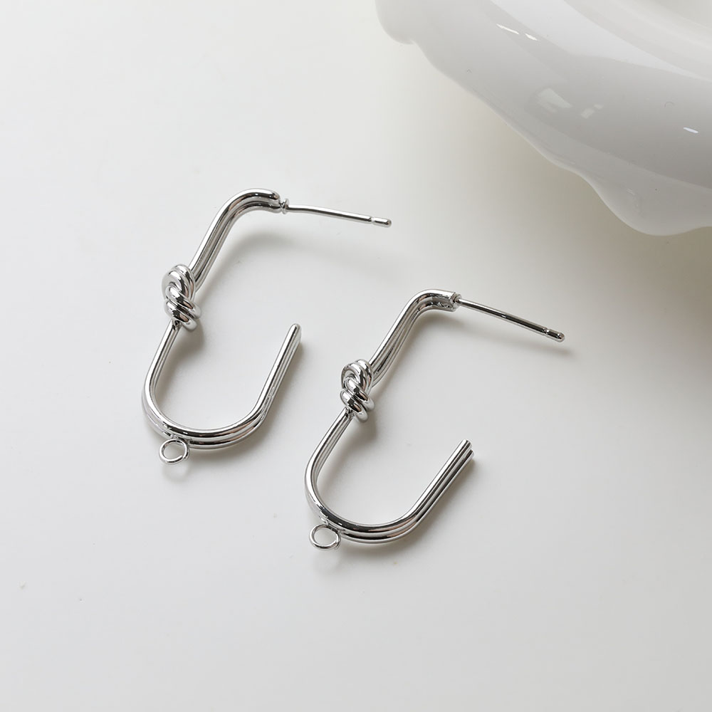 2PCS Dainty U-รูปผูกปมหูStudsต - Jewelry Making Knots บทวิจารณ์และราคา