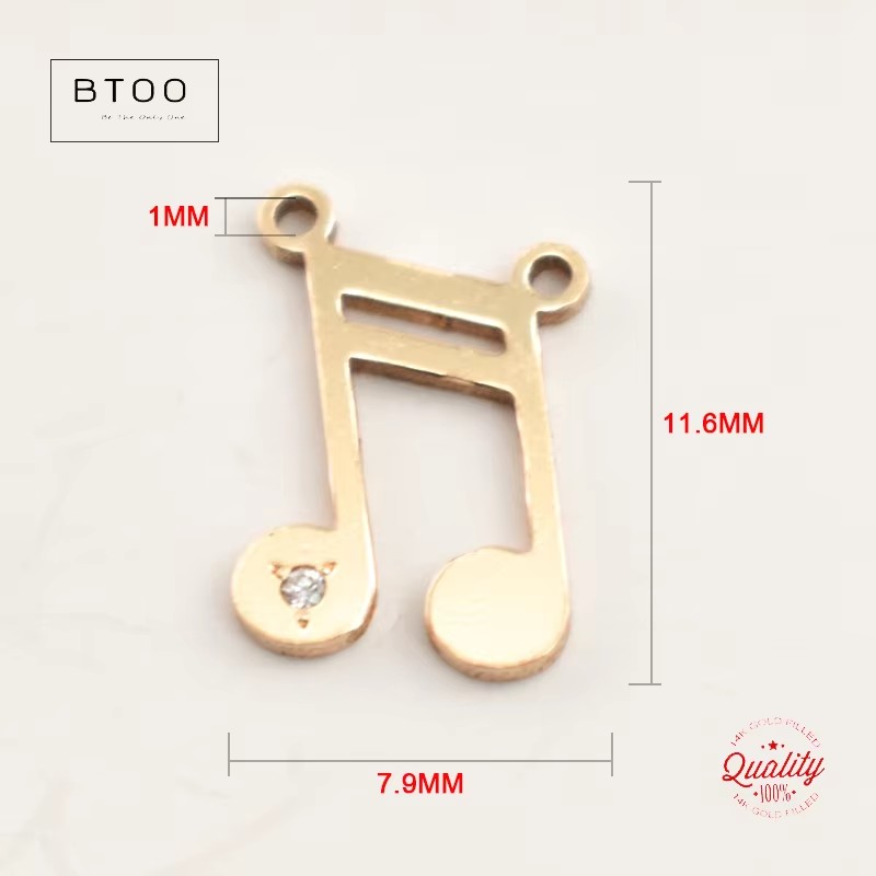 จี้รูปโน้ตดนตรี ทนต่อการหมอง 1 - Jewelry Making Notes บทวิจารณ์และราคา