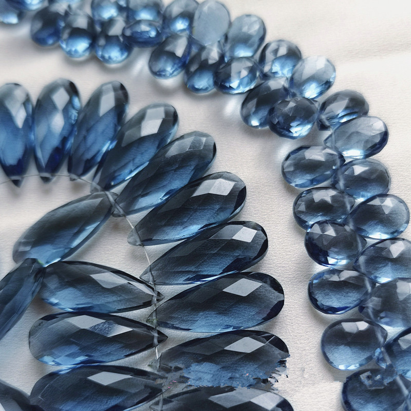 2 ชิ้นลูกปัดหลวมลอนดอนบลูสีควอ - Jewelry Making In London บทวิจารณ์และราคา