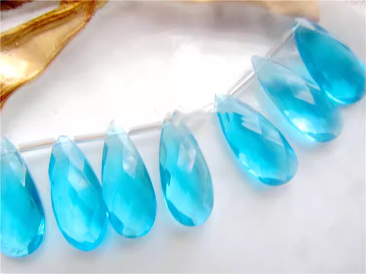 2 ชิ้นลูกปัดหลวมลอนดอนบลูสีควอ - Jewelry Making In London บทวิจารณ์และราคา